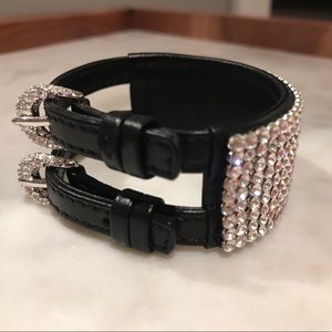 Never Worn Swarovski Leather & Crystal Bracelet